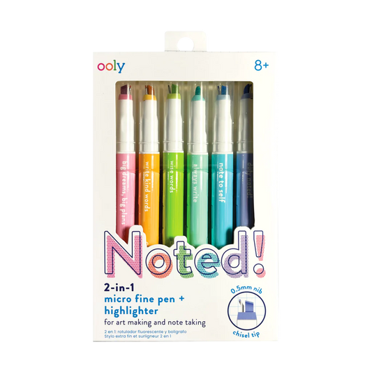 Noted 2-in-1 Pen and Highlighter Set