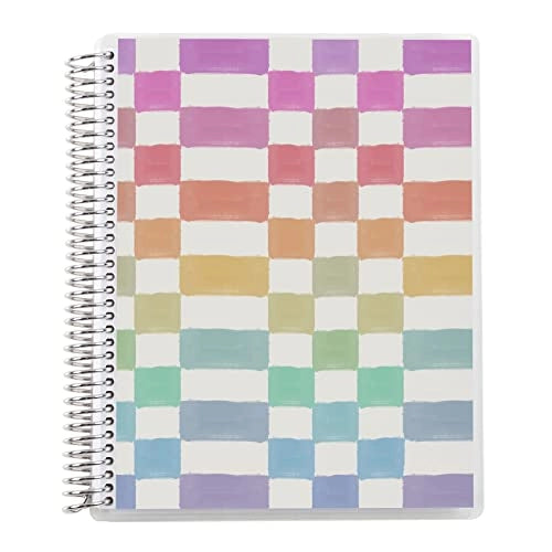 Watercolor Checkers Spiral Notebook