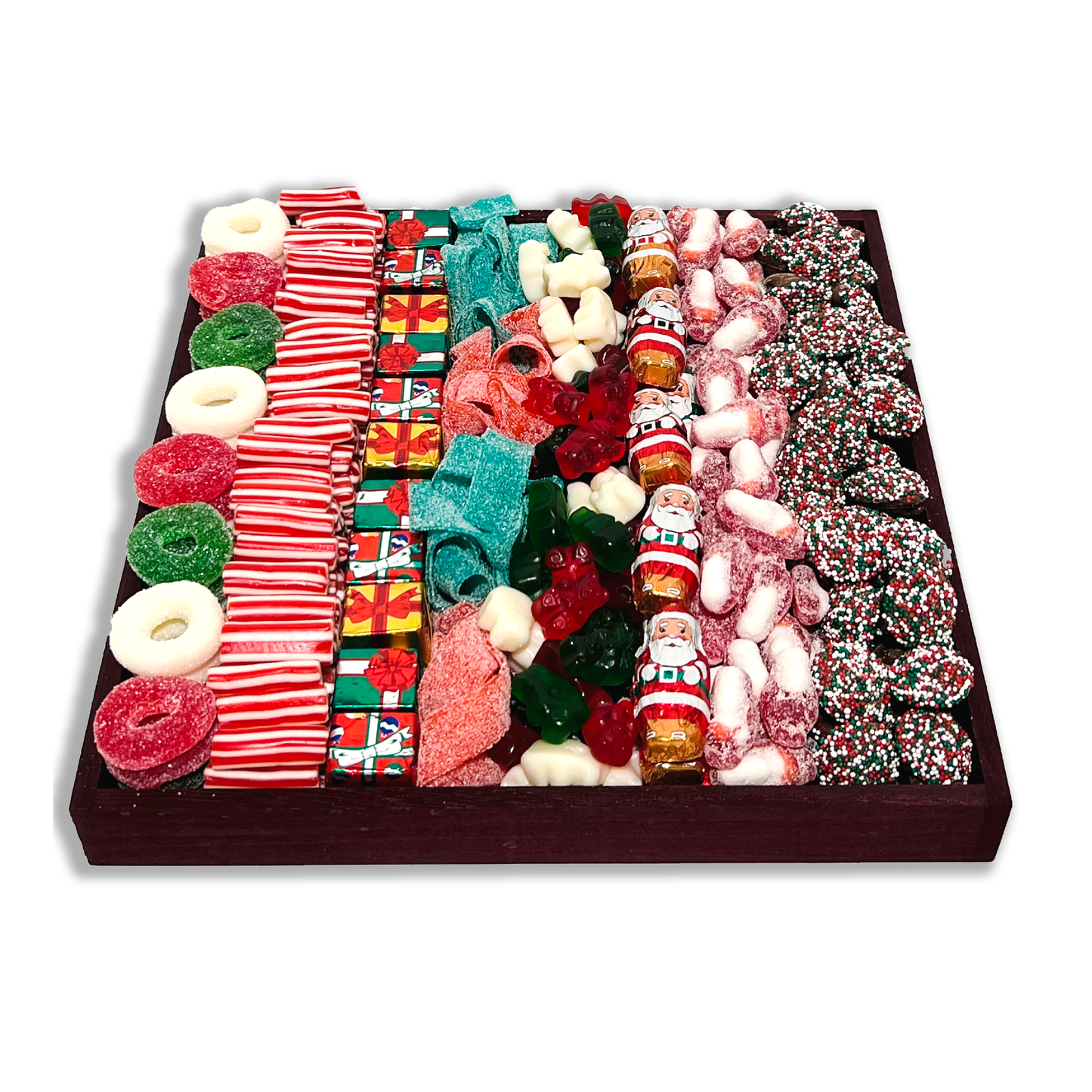 White Christmas Candy Platter