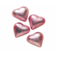 Pink Foiled Dark Chocolate Hearts