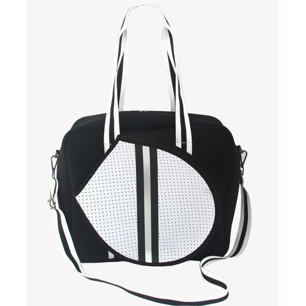 Black and White Tennis Bag